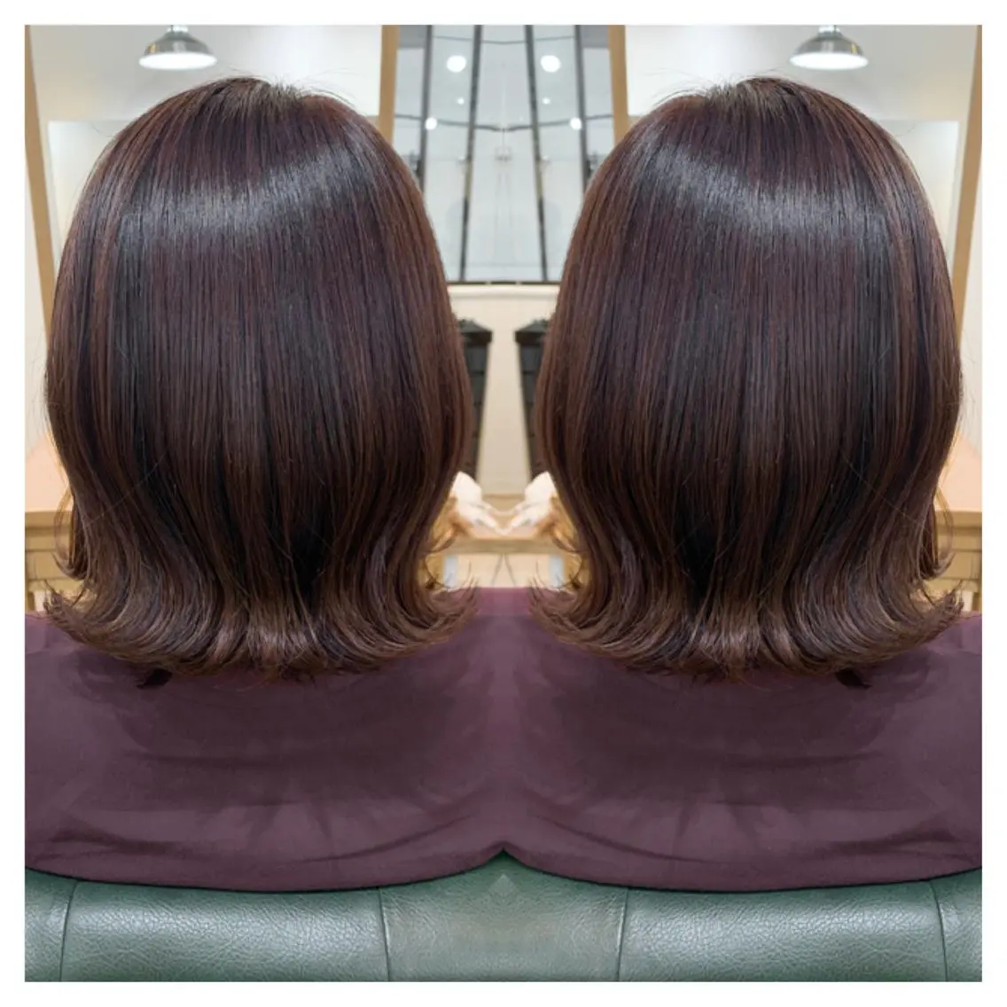 ミディアム カラー カット ヘアカラー トリートメント 村山 茉衣のヘアスタイル