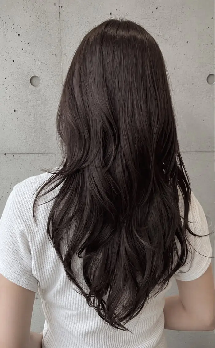 セミロング カラー ヘアアレンジ 透明感カラー グレージュ くびれヘア 顔まわりレイヤー ハッシュカット カット ヘアカラー トリートメント 🌫️大人韓国ヘア 🌫️naoyaのヘアスタイル