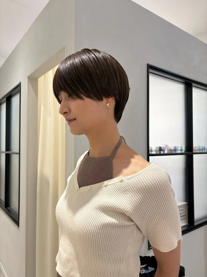 ショート ハンサムショート 顔周りカット ショートヘア 小顔カット カット 天王寺美容室/ アヤカのヘアスタイル