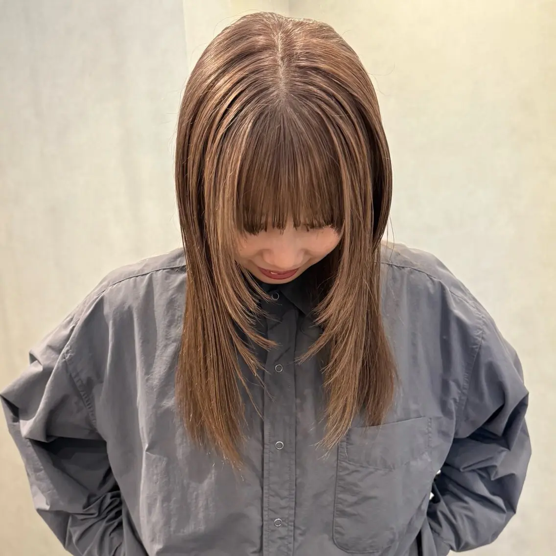 セミロング カラー ベージュカラー ブリーチ ヘアカラー Lita./ 大賀ひかり🧁🫧のヘアスタイル