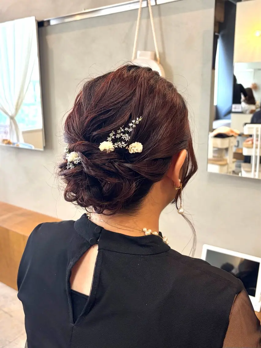 ヘアアレンジ ヘアセット 🌼花屋併設🌼 木下奈々望のヘアスタイル