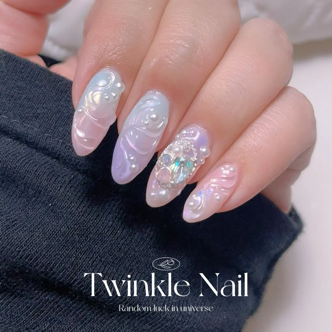 ネイル オーロラネイル キラキラネイル 夏ネイル Twinkle Nail Kuboのネイルデザイン