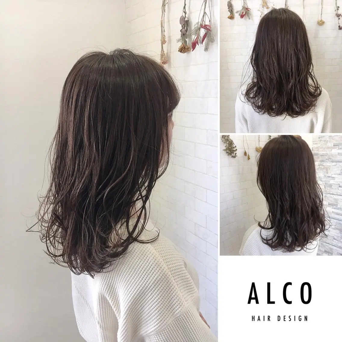 ミディアム カラー ワタイショウタ 髪質改善✨眉毛サロンのヘアスタイル