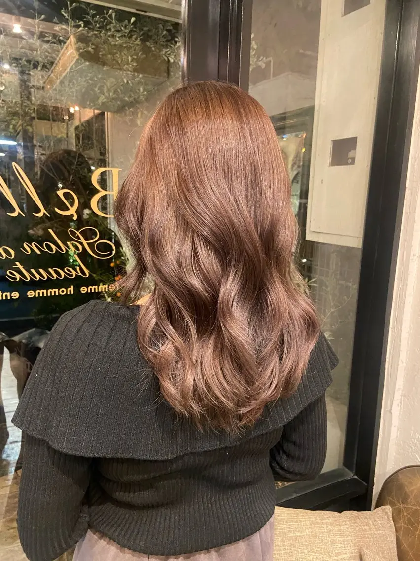 ロング カラー ベージュカラー ブリーチ ブリーチなしカラー ダメージレス美容師 🌱水島侑理のヘアスタイル