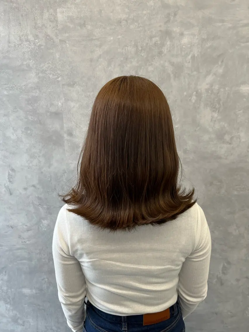 ミディアム カラー ベージュカラー カット ヘアカラー トリートメント NUMBER 天王寺 🌼yuriのヘアスタイル
