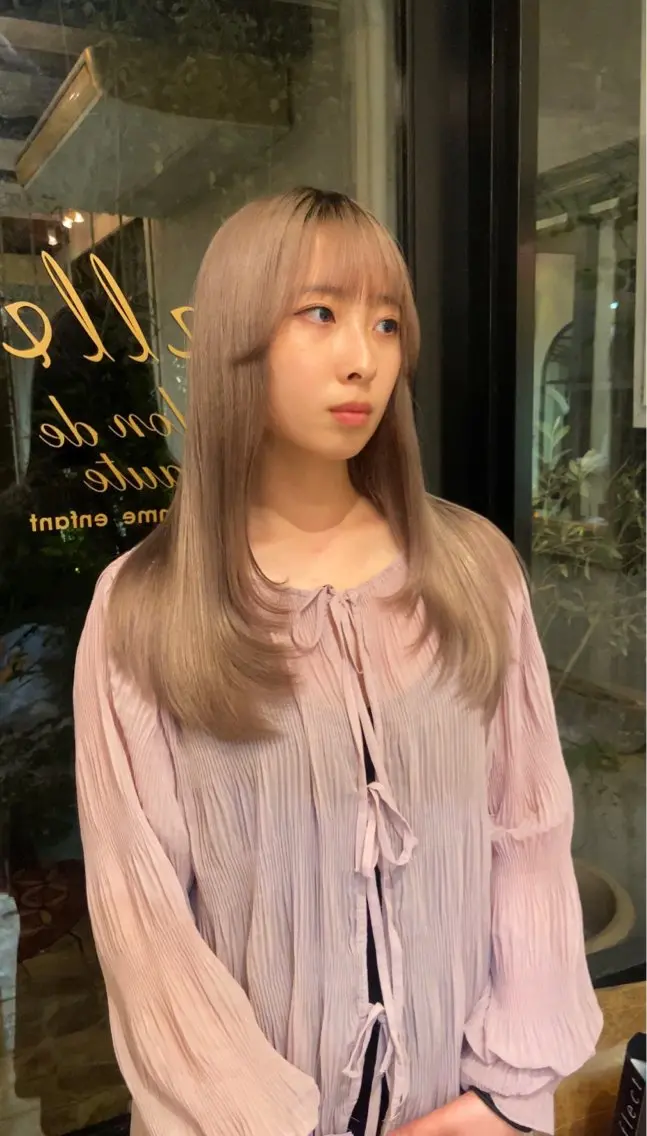 ロング カラー ハイトーンカラー レイヤーカット ダメージレス美容師 🌱水島侑理のヘアスタイル