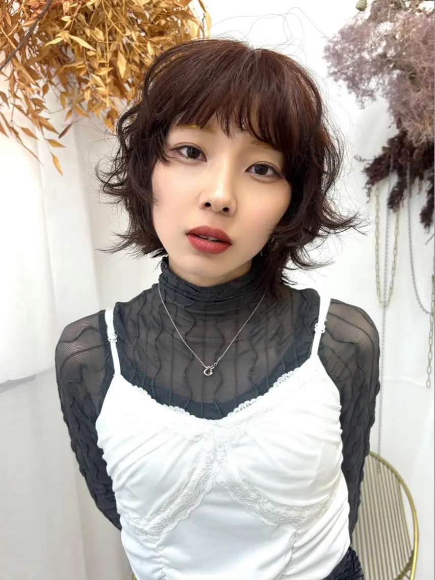 カラー パーマ カット パーマ YUIMARL 岡山 HANAのヘアスタイル