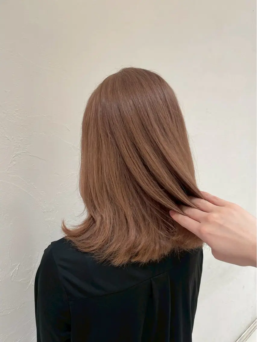 ミディアム カラー ベージュカラー ブリーチ ブリーチなしカラー ヘアカラー 池田 誠志朗🐥のヘアスタイル
