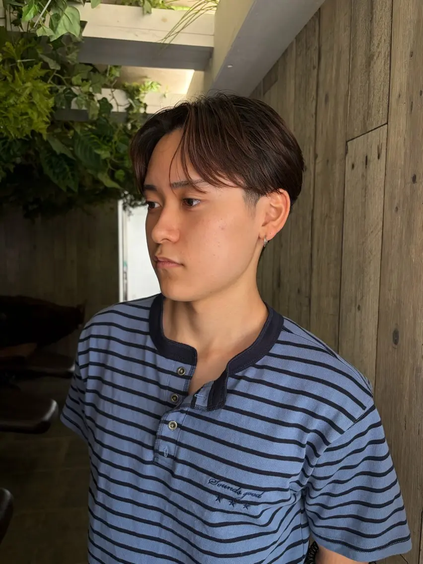 ミディアム 中河 航大のヘアスタイル