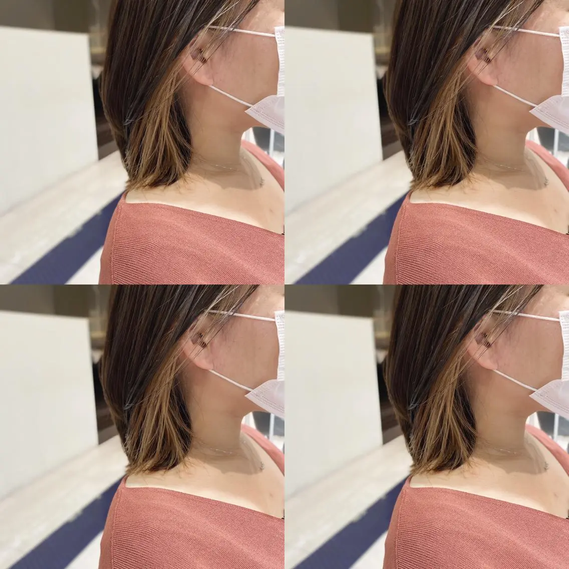 ミディアム カラー ヘアアレンジ インナーカラー ヘアカラー 竹内啓太 ボブのヘアスタイル