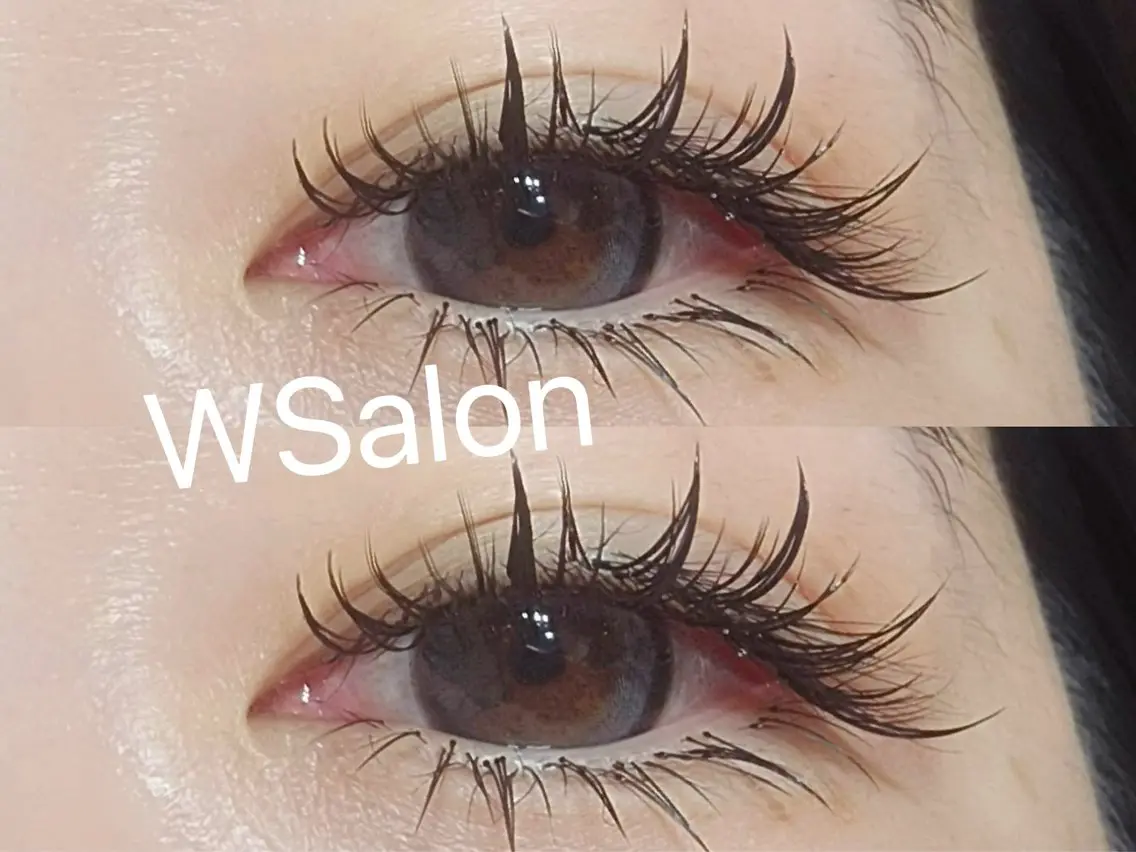 マツエク・マツパ 付け放題 バインドロック カラーマツエク フラットラッシュ 韓国風マツエク W Salon アイラッシュのマツエク・マツパデザイン