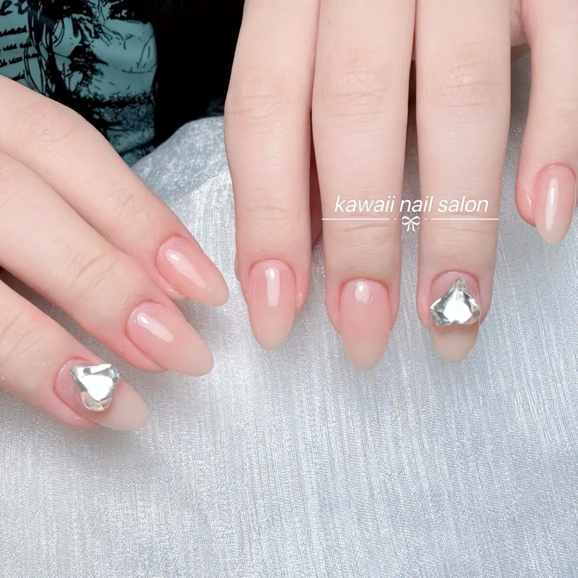 ネイル アニマル柄 長さ出し フレンチネイル グラデーション キラキラネイル Kawaii Nail Salonのネイルデザイン