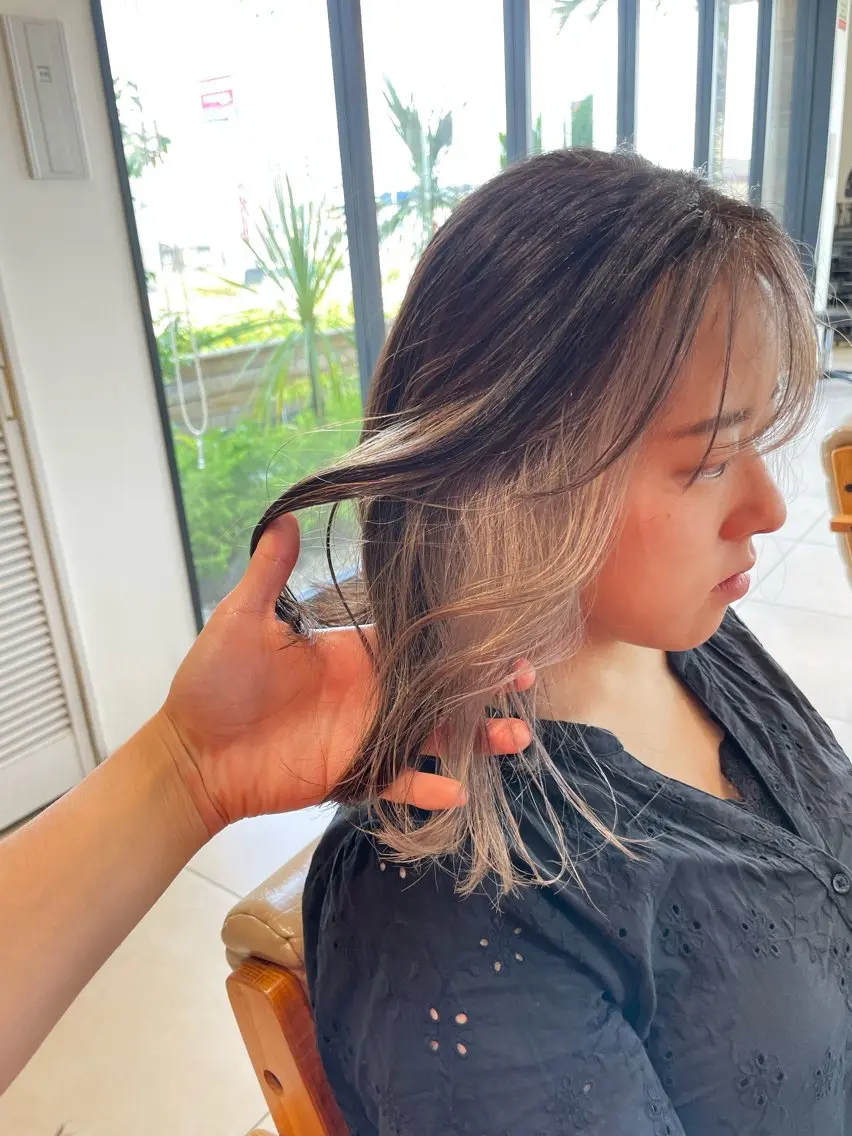 セミロング カラー イヤリングカラー 🇺🇸海外ヘア 🇰🇷MASANOのヘアスタイル