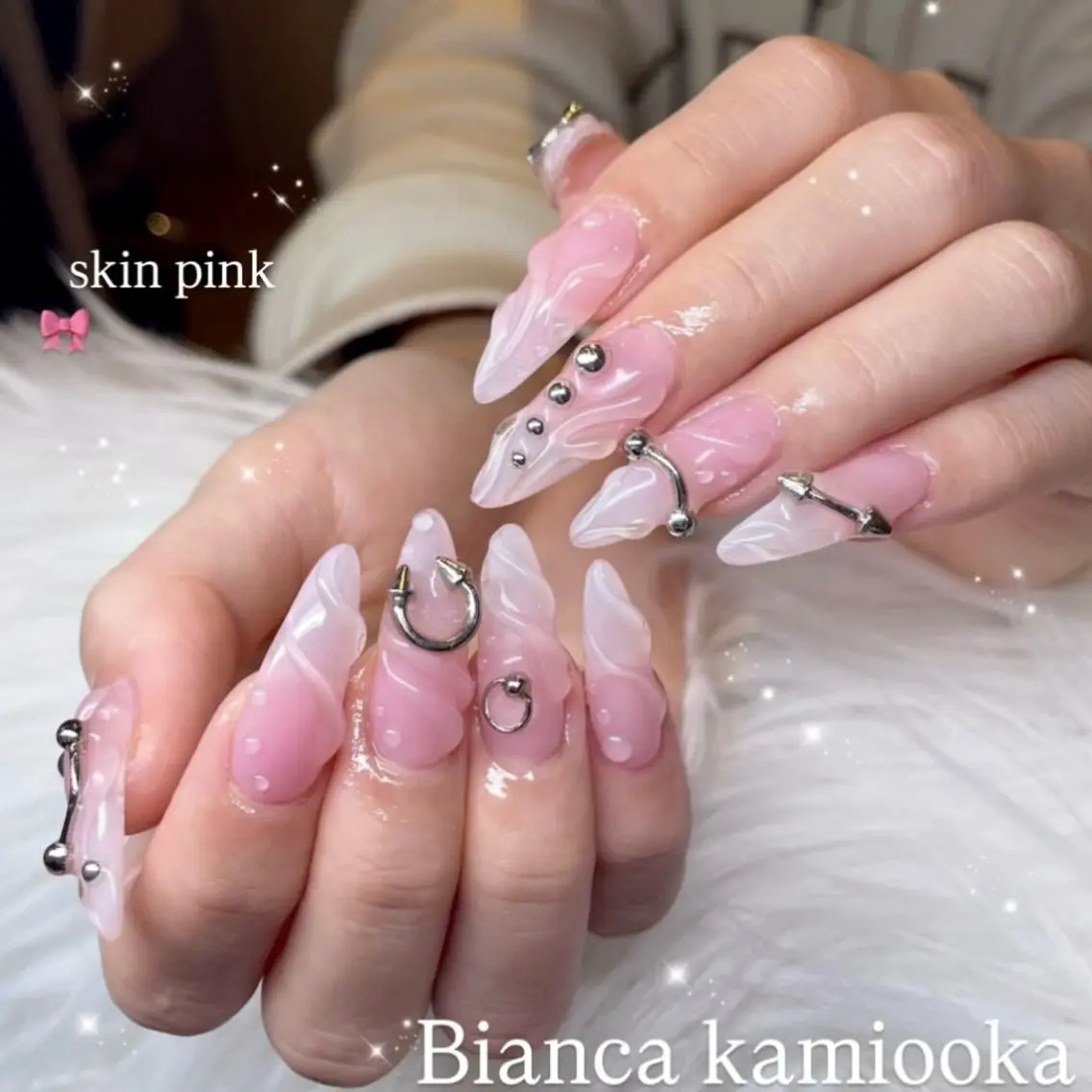 ネイル 持ち込み ハンドネイル Bianca上大岡 MOTOKIのネイルデザイン