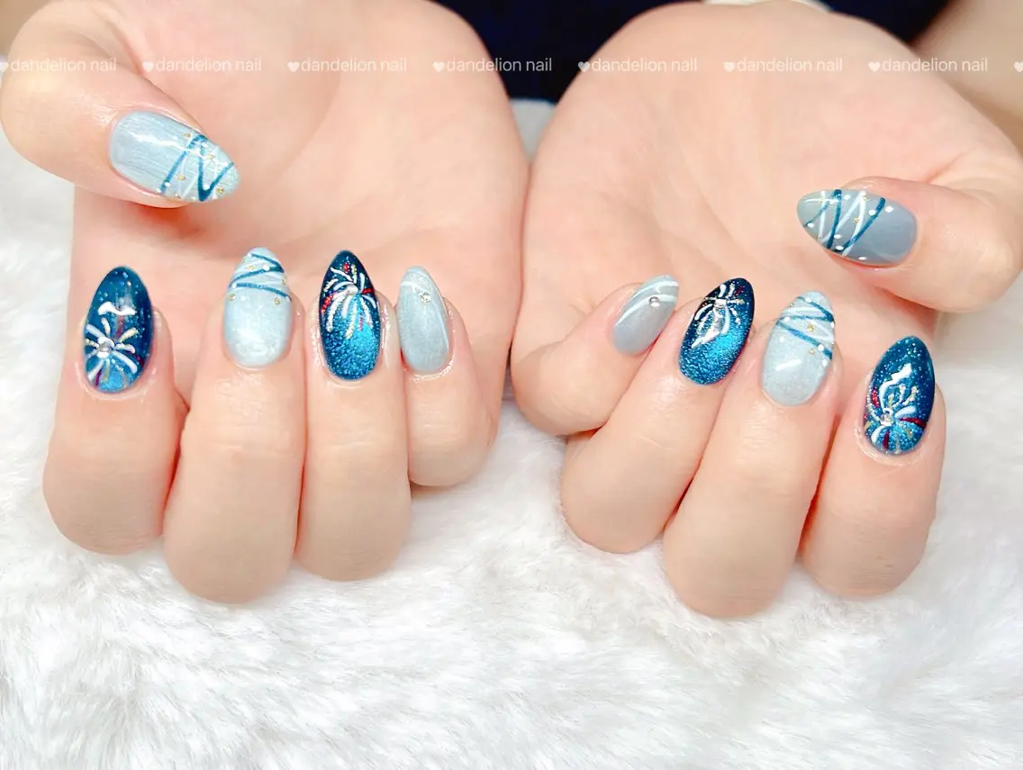 ネイル アートネイル ワンホンネイル ハンドネイル dandelion nail北千住のネイルデザイン