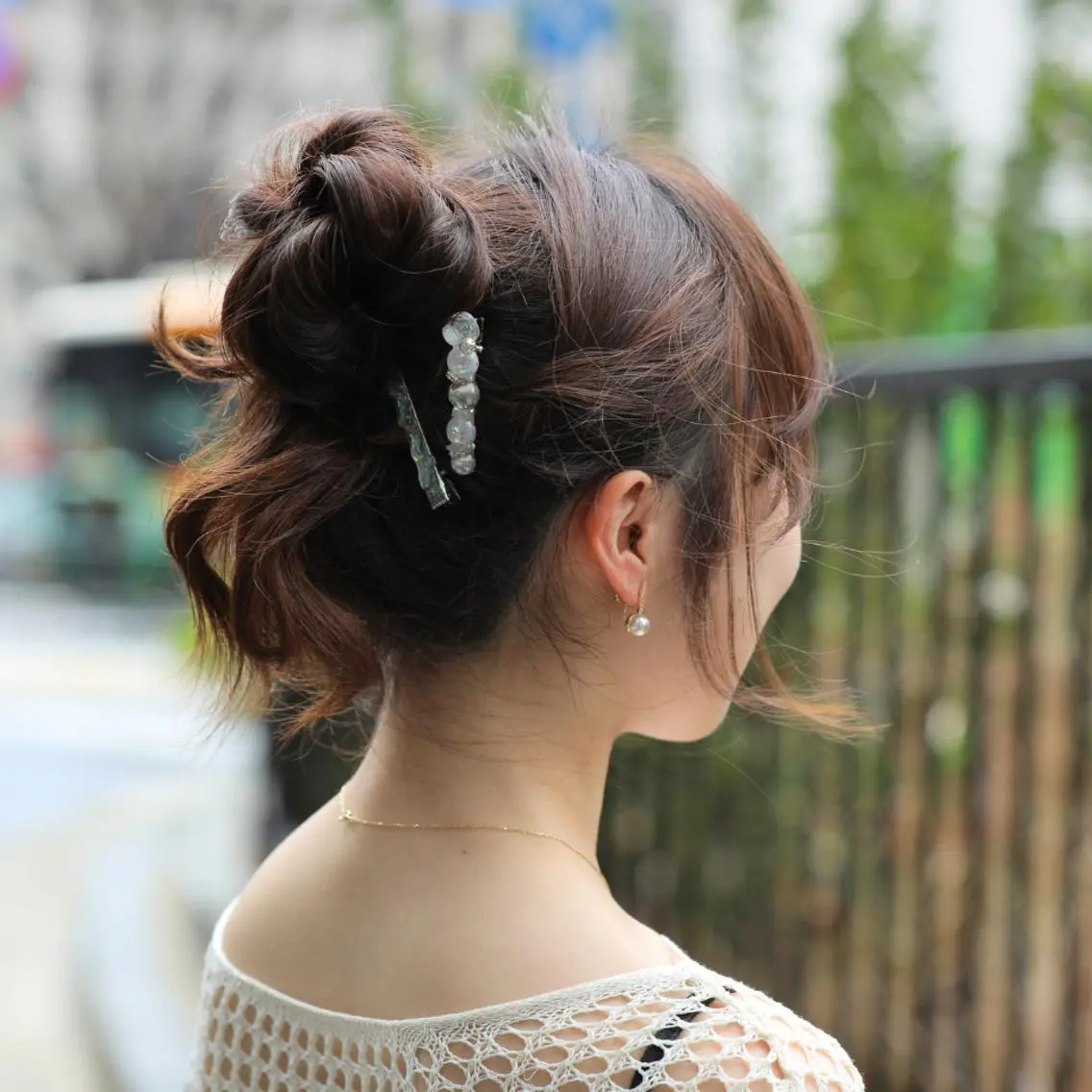 ヘアアレンジ ポニーテール 結婚式・ブライダル デート 簡単アレンジ ヘアセット Endearing 銀座/レイヤーカットのヘアスタイル