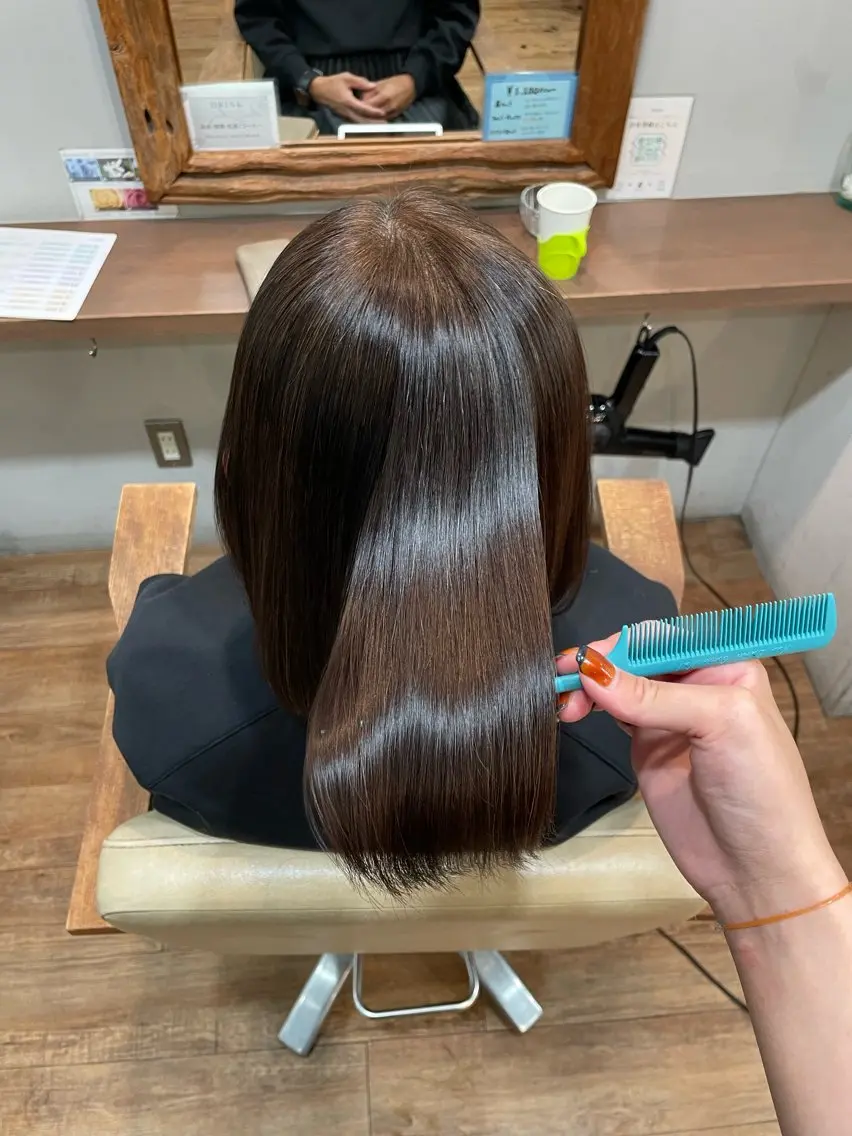 ショート 縮毛矯正 縮毛矯正 オオシマ ミユのヘアスタイル