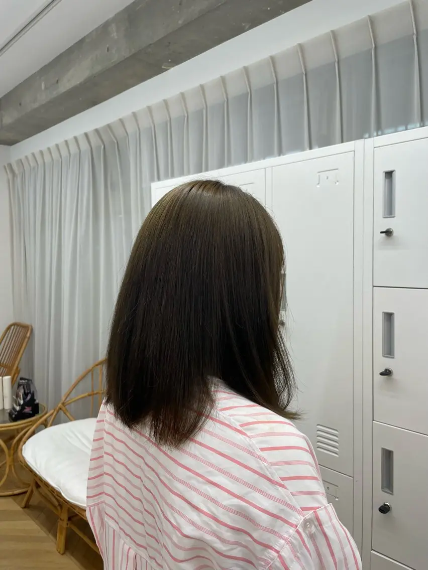 カラー ブラウンカラー オリーブブラウン cirrus 🌻 misakiのヘアスタイル