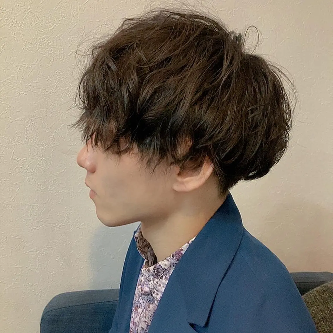 ショート パーマ メンズ メンズ韓国風 メンズパーマ 韓国風ヘア 🕊mtm🫧梅田/ 定額制/透明感/艶髪のヘアスタイル