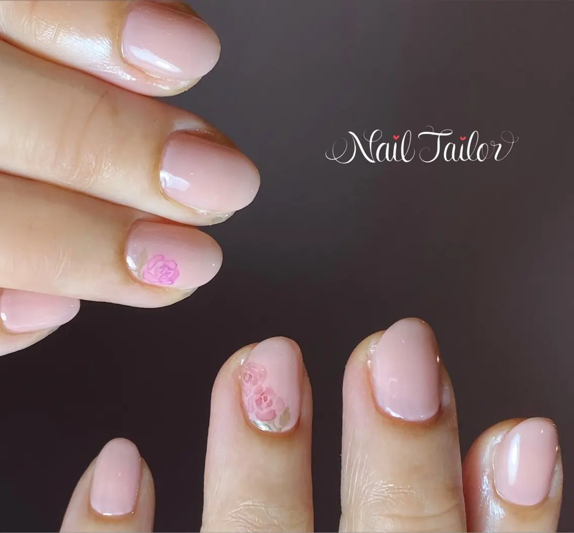 ネイル フラワーネイル グラデーション オフィスネイル ワンカラーネイル ハンドネイル NailTailor ネイルテイラーのネイルデザイン