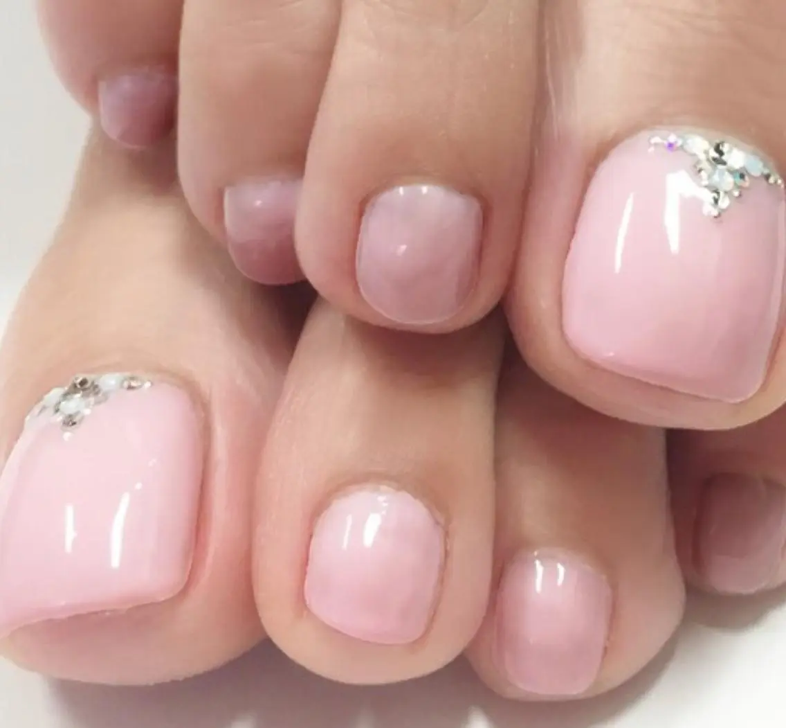 【オフ有・フットバス付】ワンカラーorマグネットフットネイル🎀¥7900の写真