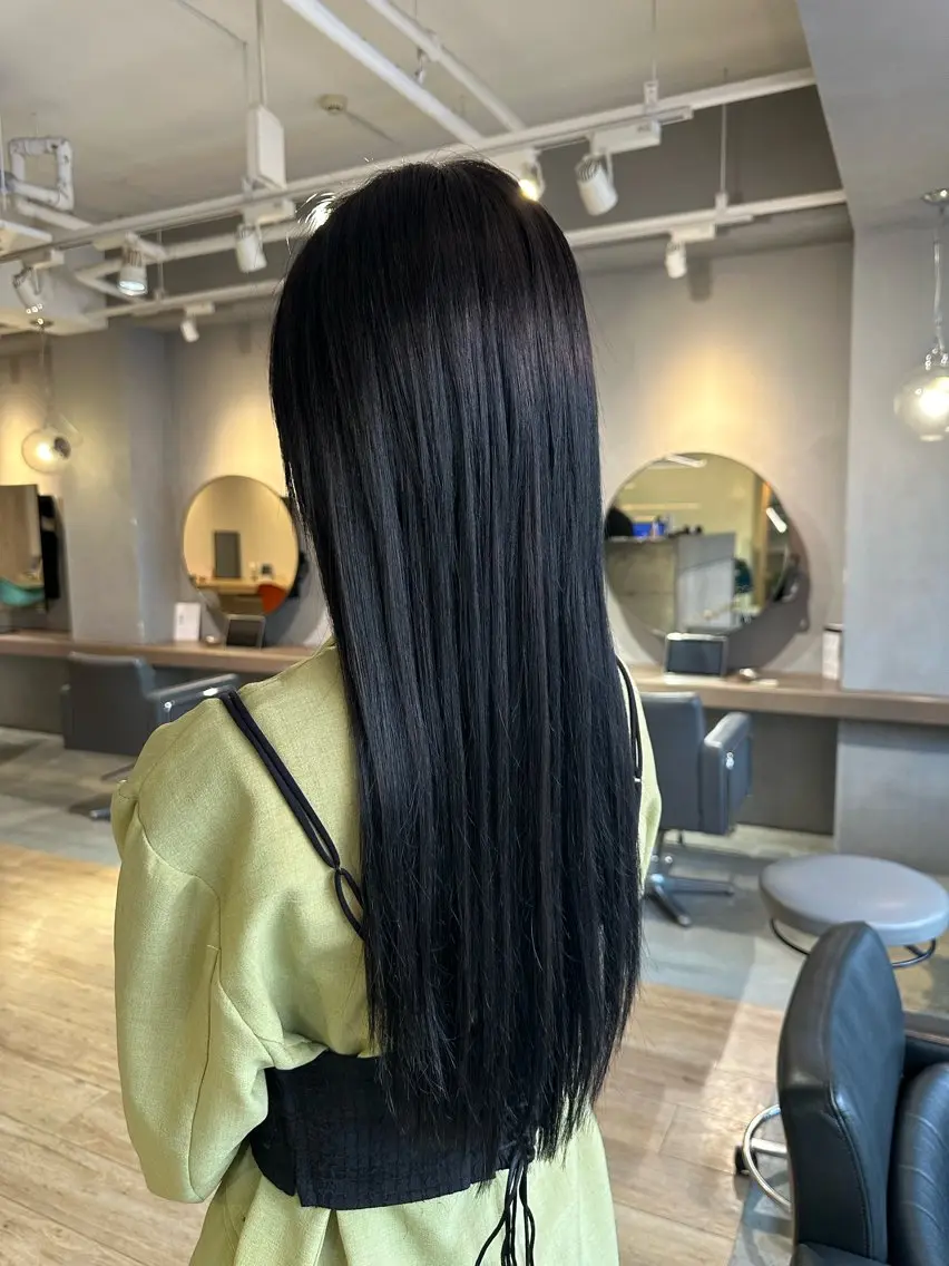 ロング カラー カット ヘアカラー エクステ 美髪・シールエクステ ホソタニリョウコのヘアスタイル