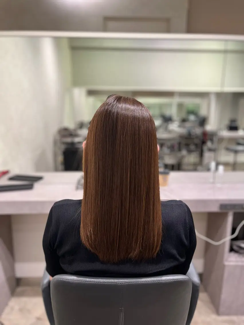 ミディアム パーマ 縮毛矯正 縮毛矯正 特化生田のヘアスタイル