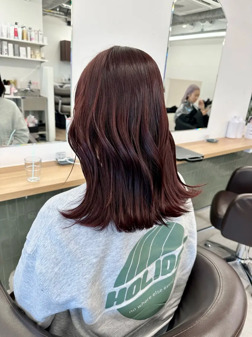 ミディアム カラー カット ヘアカラー トリートメント ブリーチなし/レイヤ ー特化🌈Tommyのヘアスタイル