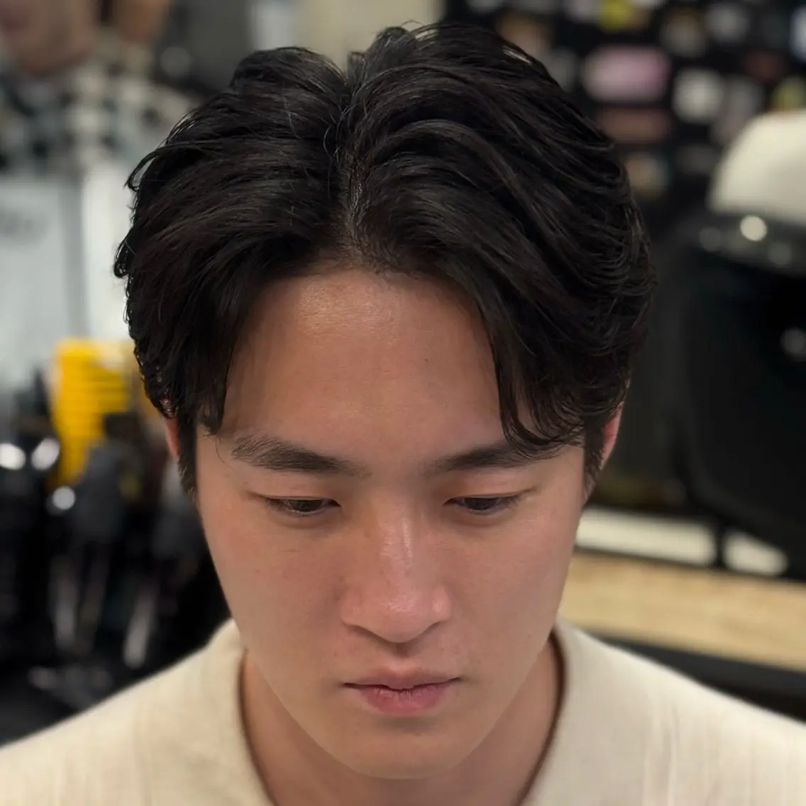 パーマ メンズ センターパート メンズパーマ ニュアンスパーマ カット パーマ トリートメント 🧬渋谷メンズ特化 ソウタ｜店長🧬のヘアスタイル