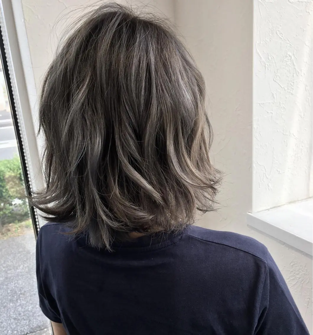 ミディアム ハイライト 川合 勇気のヘアスタイル