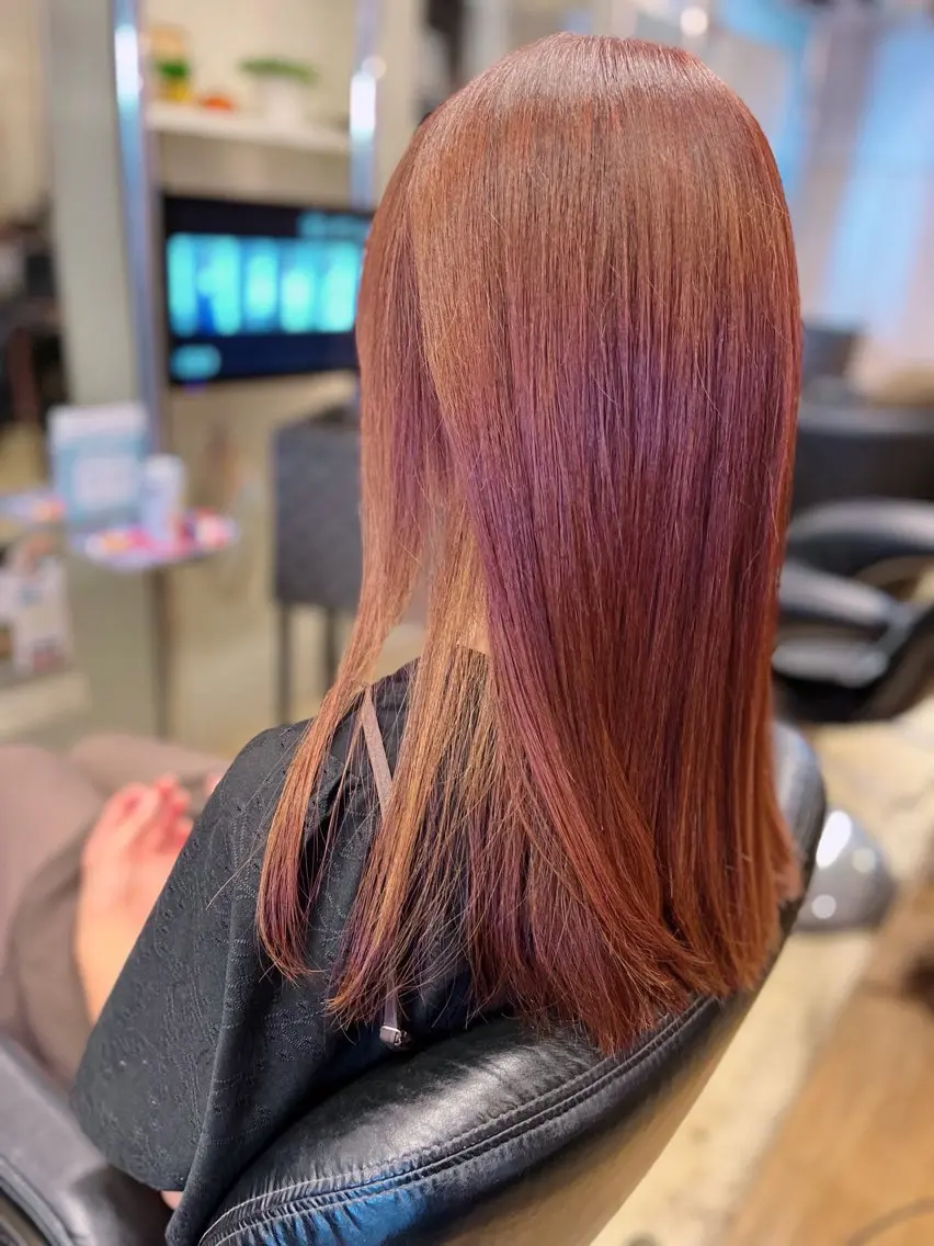 ロング カラー ヘアカラー トリートメント 矢崎 身江子のヘアスタイル