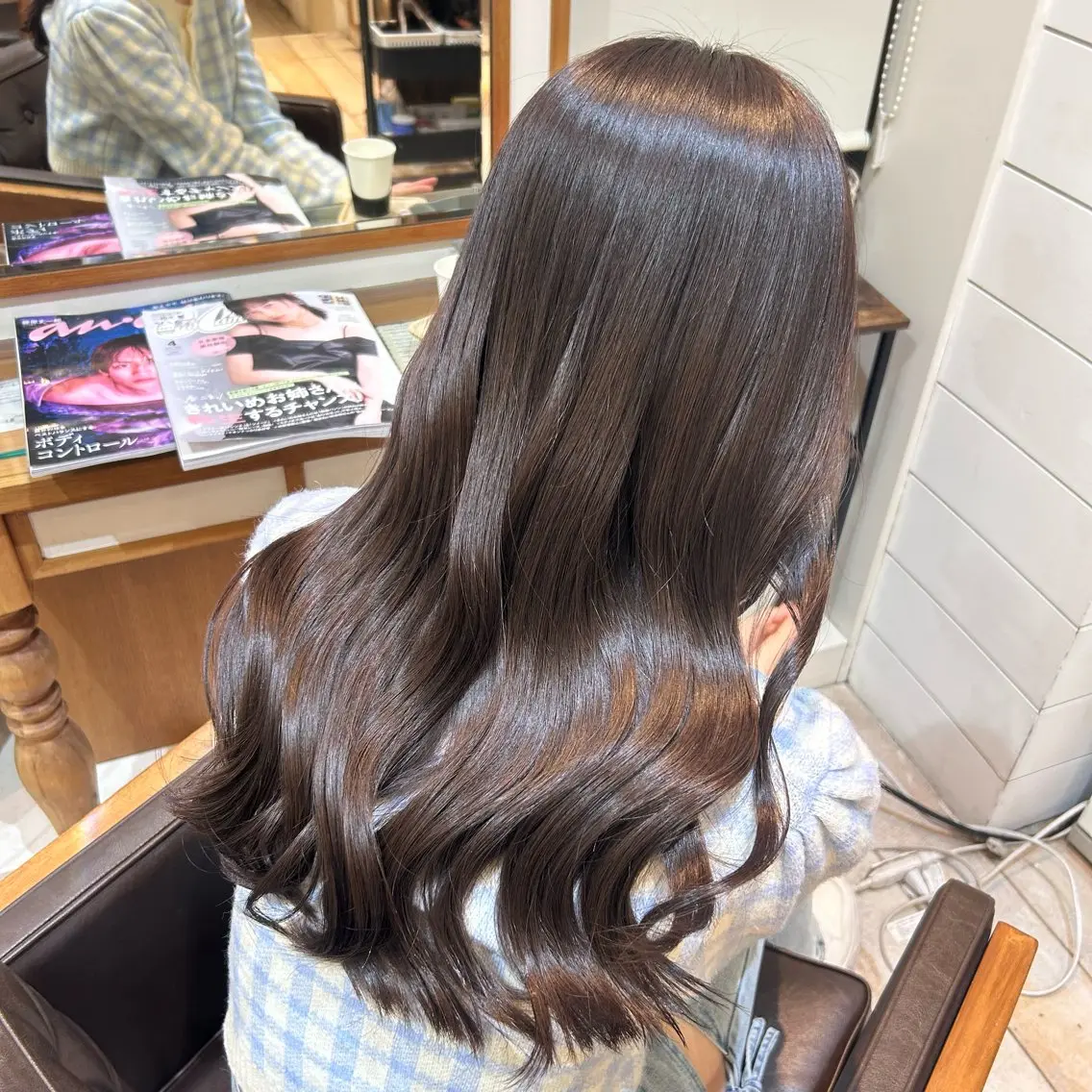 【現金のみ】🤎ベージュ系ワンカラー+シルクトリートメント+前髪カット🪽💇🏼♀️(トリートメント変更可◎)の写真