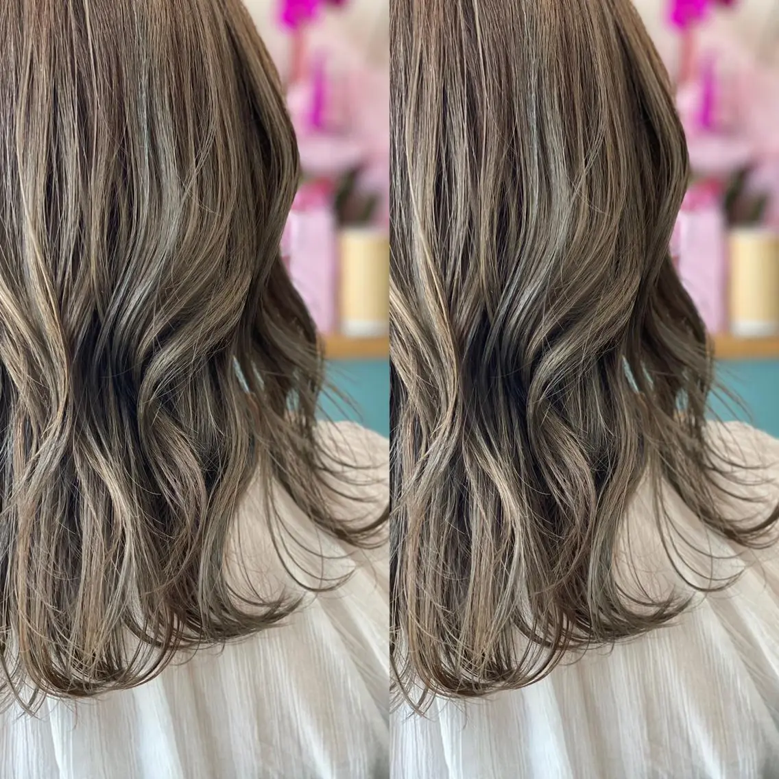 セミロング カラー ヘアカラー トリートメント Snaly カラー特化ページのヘアスタイル