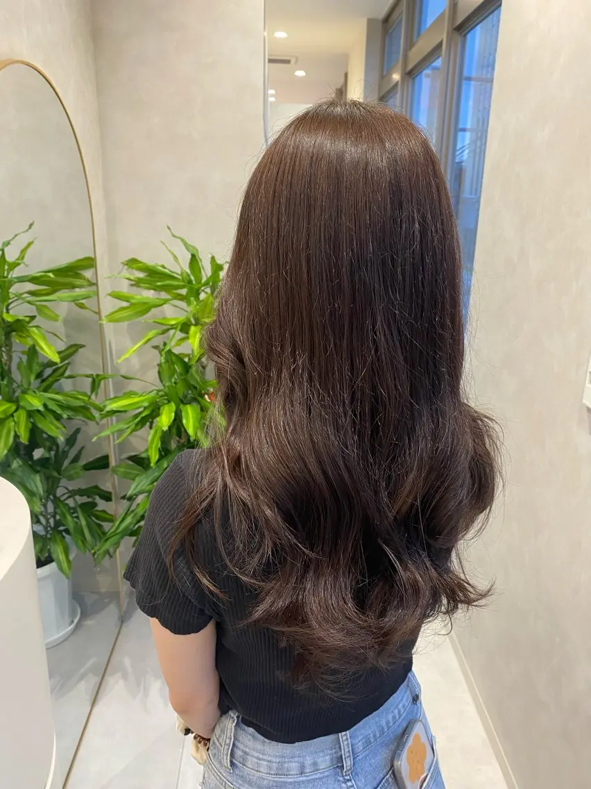 ロング カラー ベージュカラー カット ヘアカラー 韓国ヘア・カラー 🩵SHIZUKUのヘアスタイル