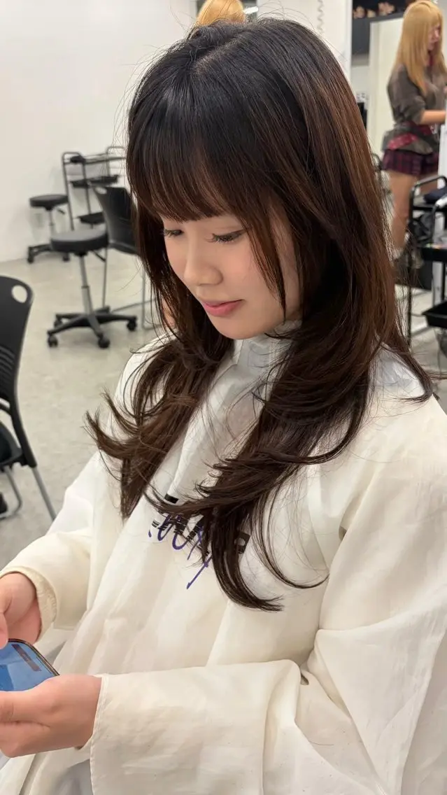 ロング カット Yuka/福岡美容室 /カラーモデル募集中のヘアスタイル
