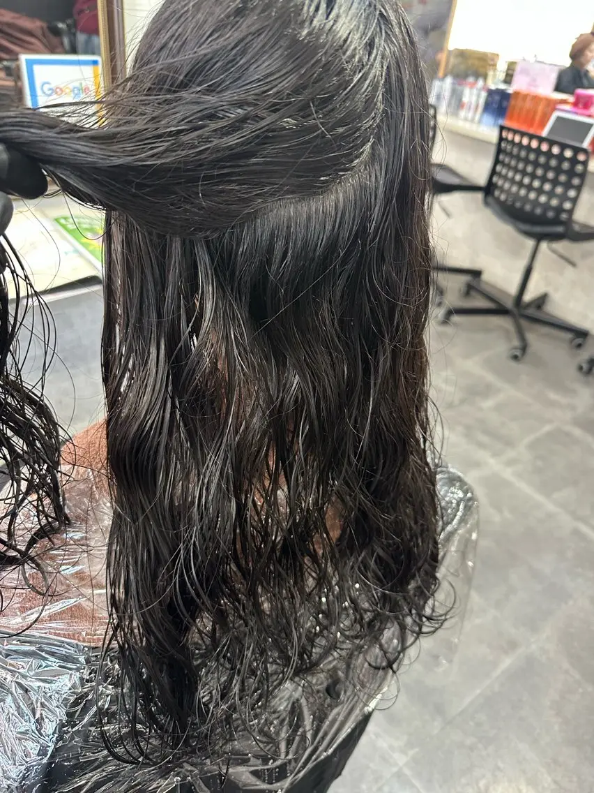 ロング 髪質改善 縮毛矯正 縮毛矯正 髪質改善ストレートo rメンズスタイル今岡のヘアスタイル