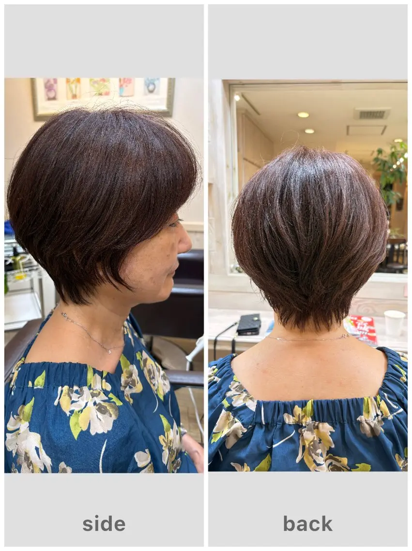 ショート ボブ ショートヘア カット ヘアカラー 山田 美月のヘアスタイル