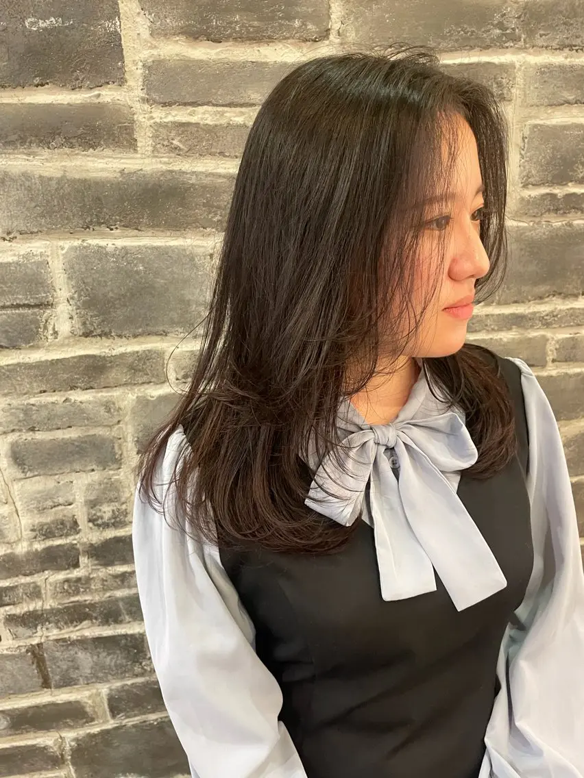 セミロング カットモデル募集 西川二葉のヘアスタイル