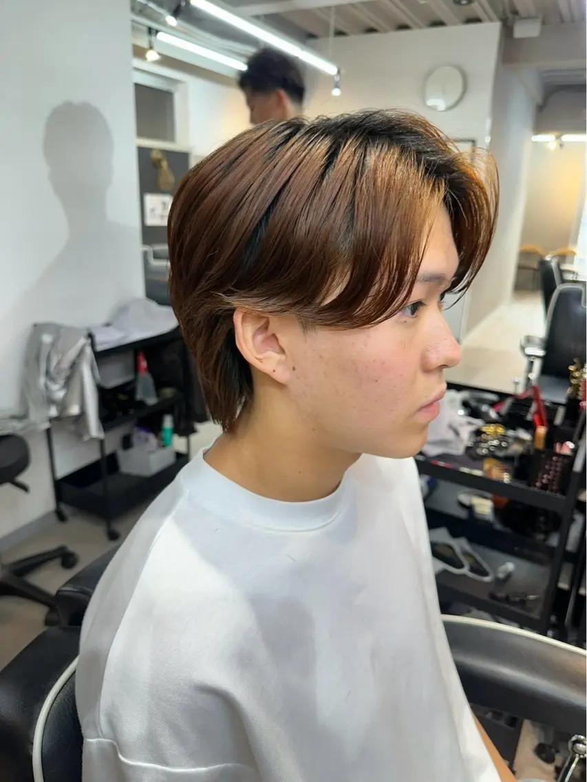 メンズ 学生(メンズ向け) ヘアカラー ワンカラー💥池田 将💥のヘアスタイル
