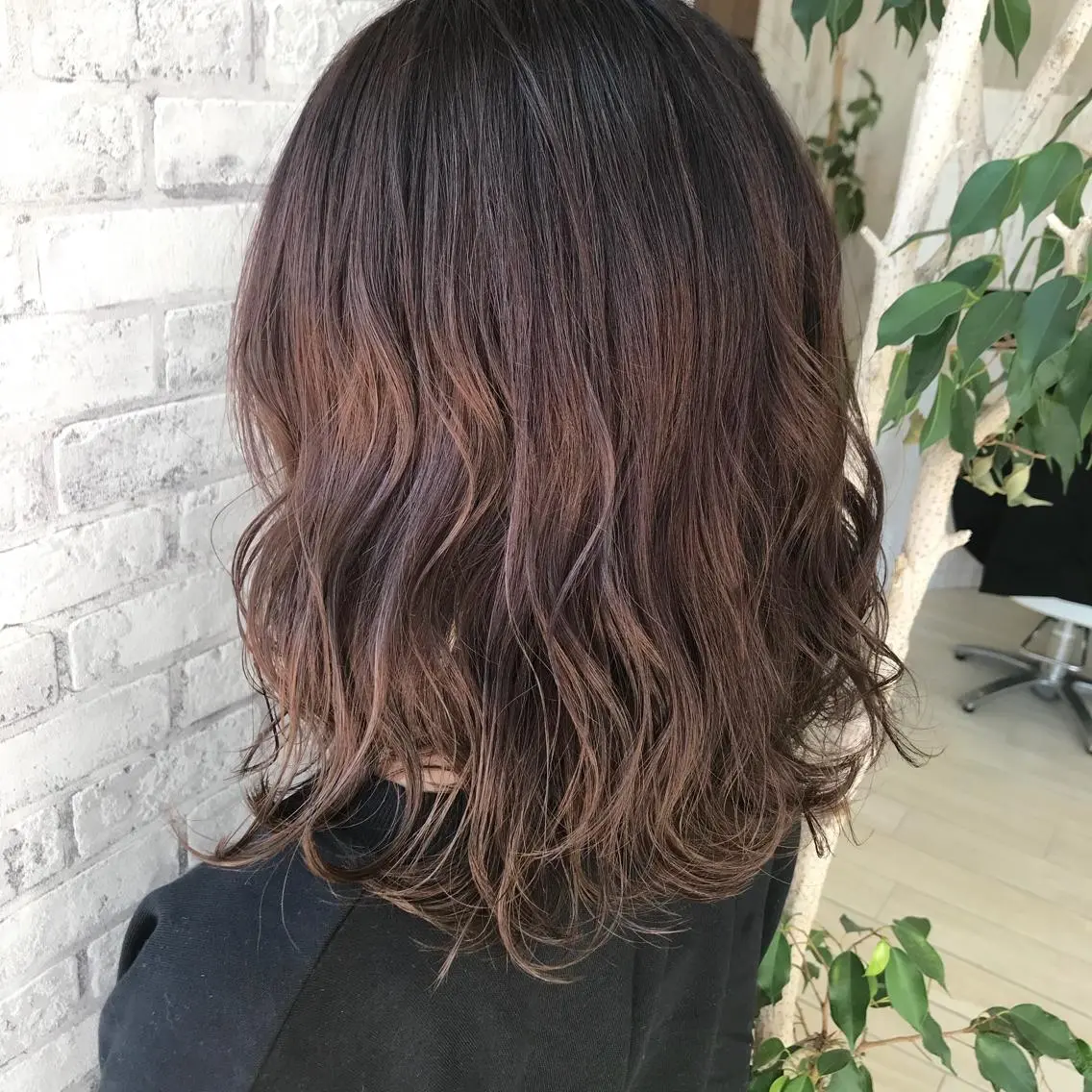 ミディアム カラー ラベンダーカラー ピンクカラー ヘアカラー トリートメント Oopsレイヤー 加藤澄都のヘアスタイル