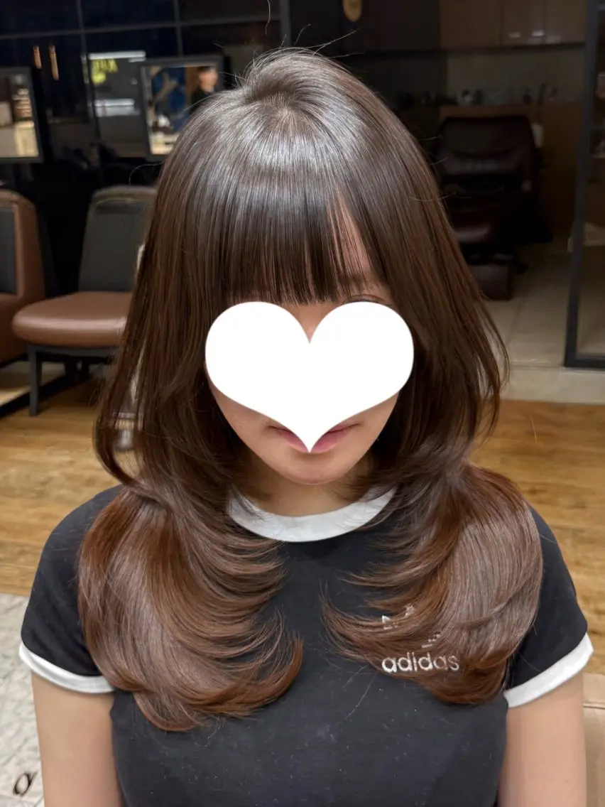 ロング レイヤーカット カット ヘアカラー トリートメント のん/表参道美容師 /のんめいく💘のヘアスタイル