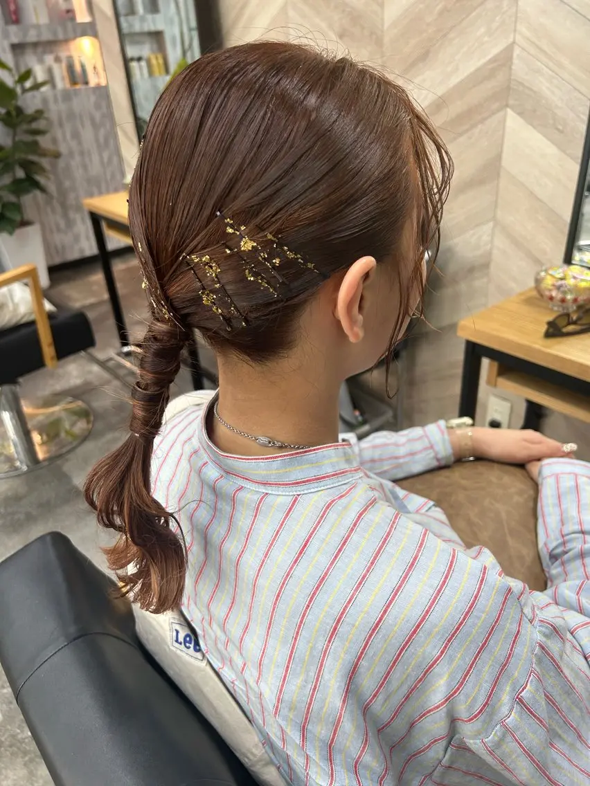 セミロング ヘアアレンジ ポニーテール SHANTi 飯塚 ヘアセット/髪質改善のヘアスタイル