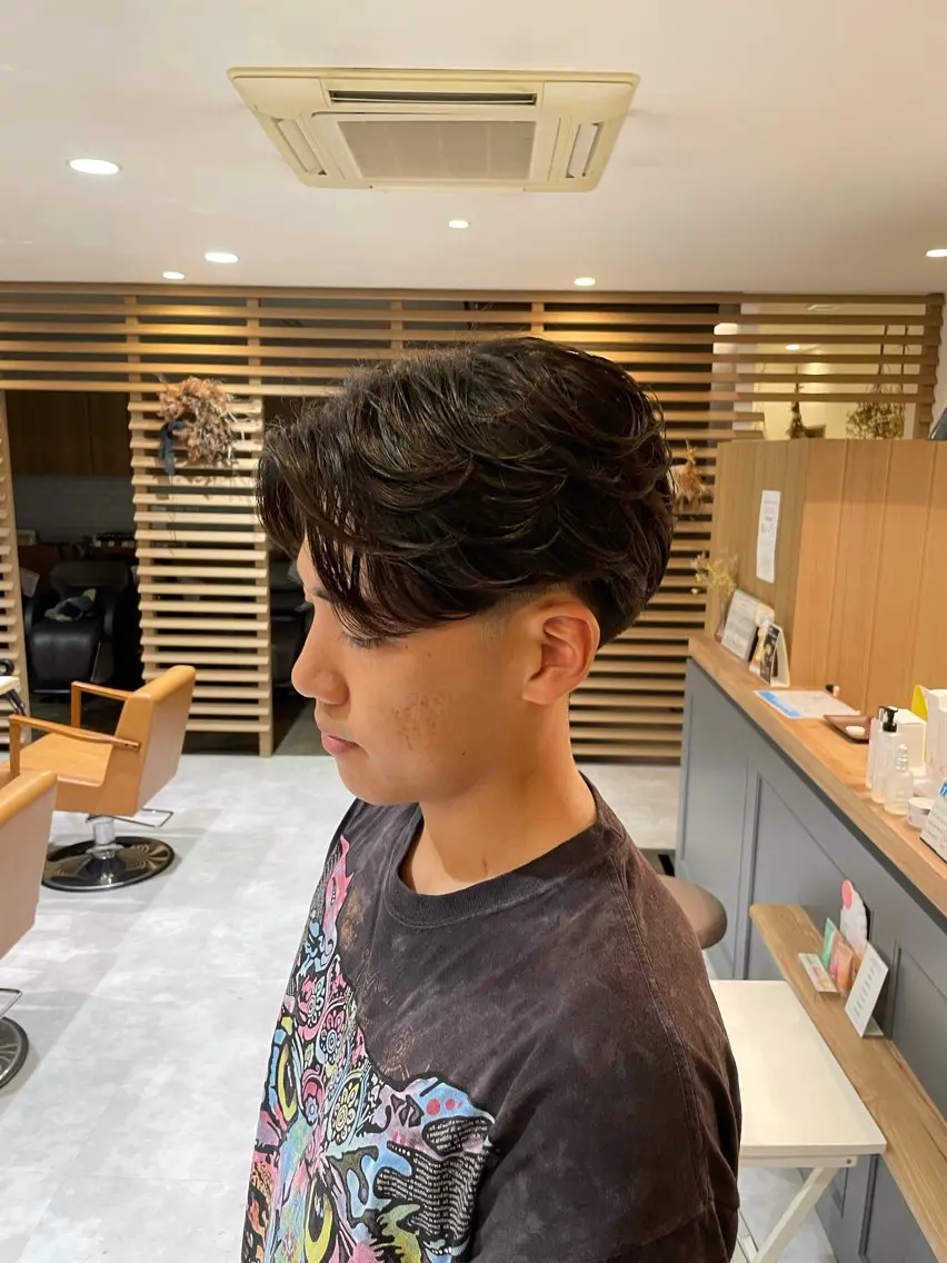 パーマ メンズ フェザーパーマ メンズパーマ ニュアンスパーマ カット パーマ PAPASS|尾頃 功明|メンズパーマのヘアスタイル
