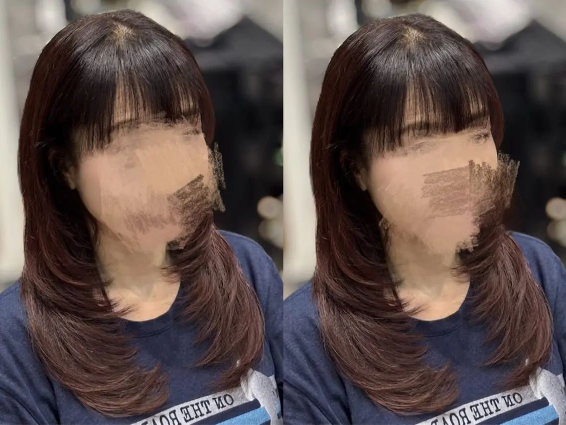 セミロング カット MIHO 🫧似合わせレイヤーのヘアスタイル