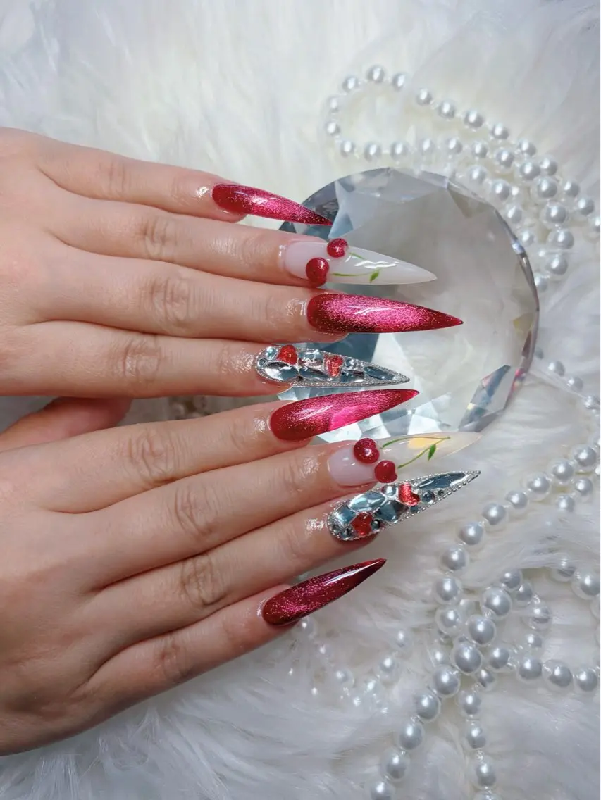 ネイル アートネイル オーロラネイル チークネイル 長さ出し フットネイル ハンドネイル Chan nailsのネイルデザイン