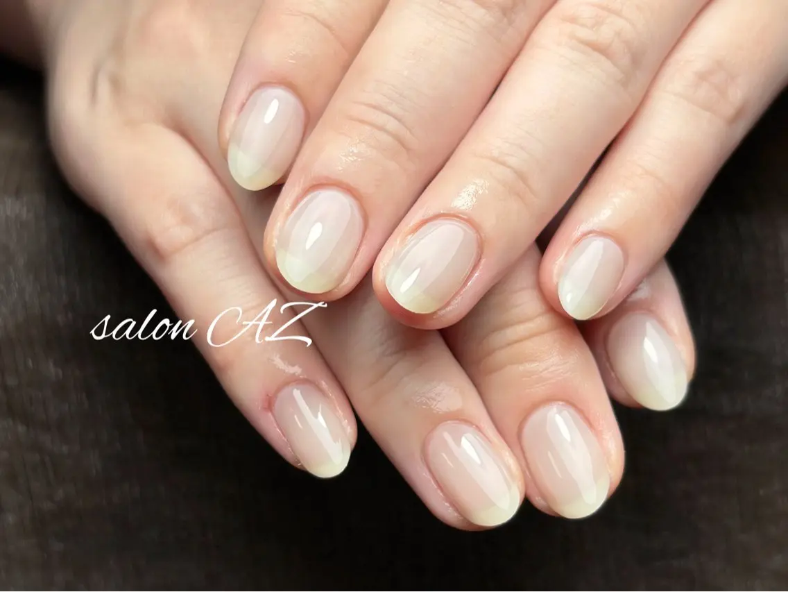 ネイル アートネイル 長さ出し フットネイル フレンチネイル ジェルネイル salon AZのネイルデザイン