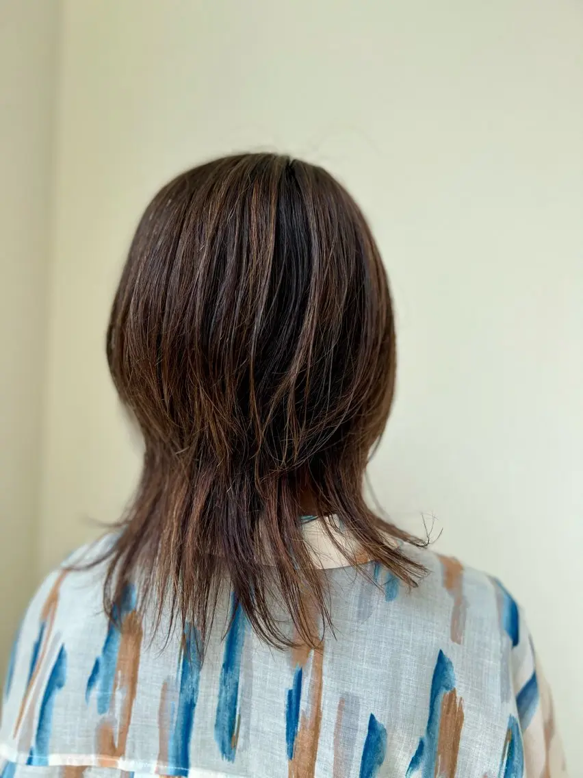 ミディアム ハイライト ウルフカット カット ヘアカラー ハイライト/艶カラー /レイヤー🌼阿部のヘアスタイル
