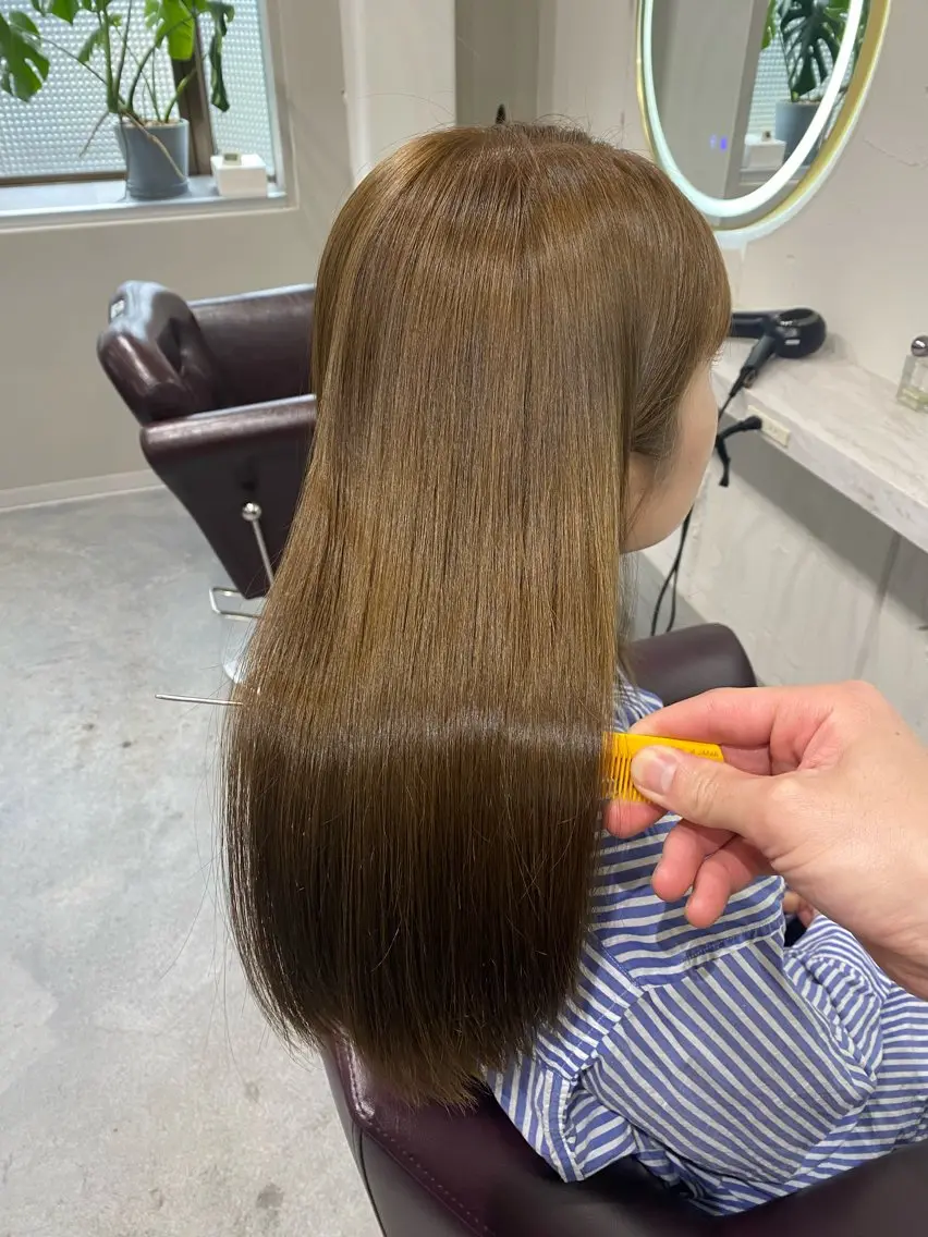 セミロング カラー 髪質改善 ヘアカラー トリートメント 梅田中崎町髪質改善 /オキヒロト/エコルのヘアスタイル