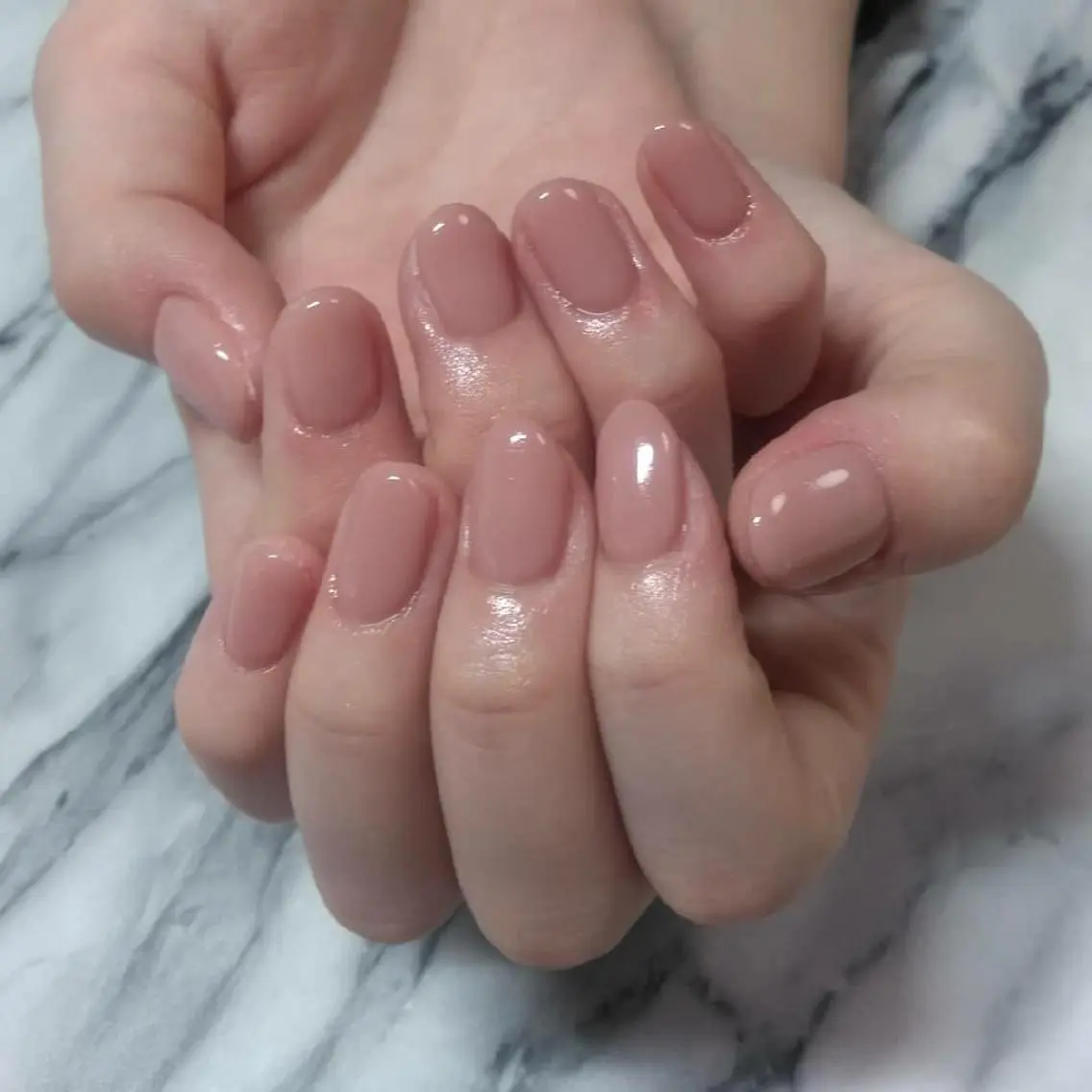 ネイル オフィスネイル ピンク ピンクベージュ lylynail YUUKAのネイルデザイン