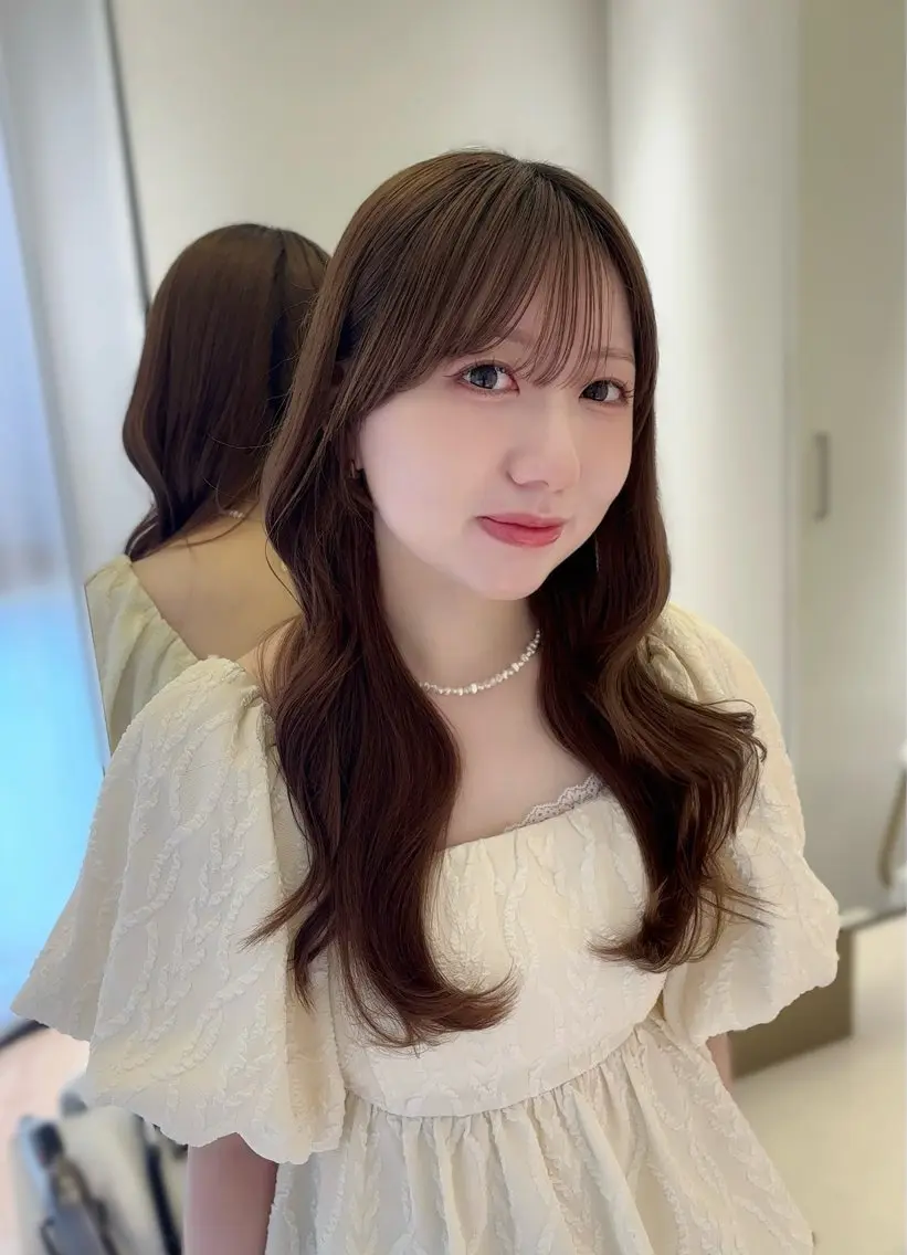 ロング カラー ヘアカラー ParveMix 岡本えりかのヘアスタイル